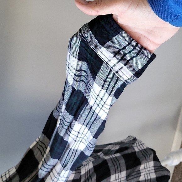 beachlunchlounge plaid button down lightweight flannel with back buttons - Picture 7 of 10